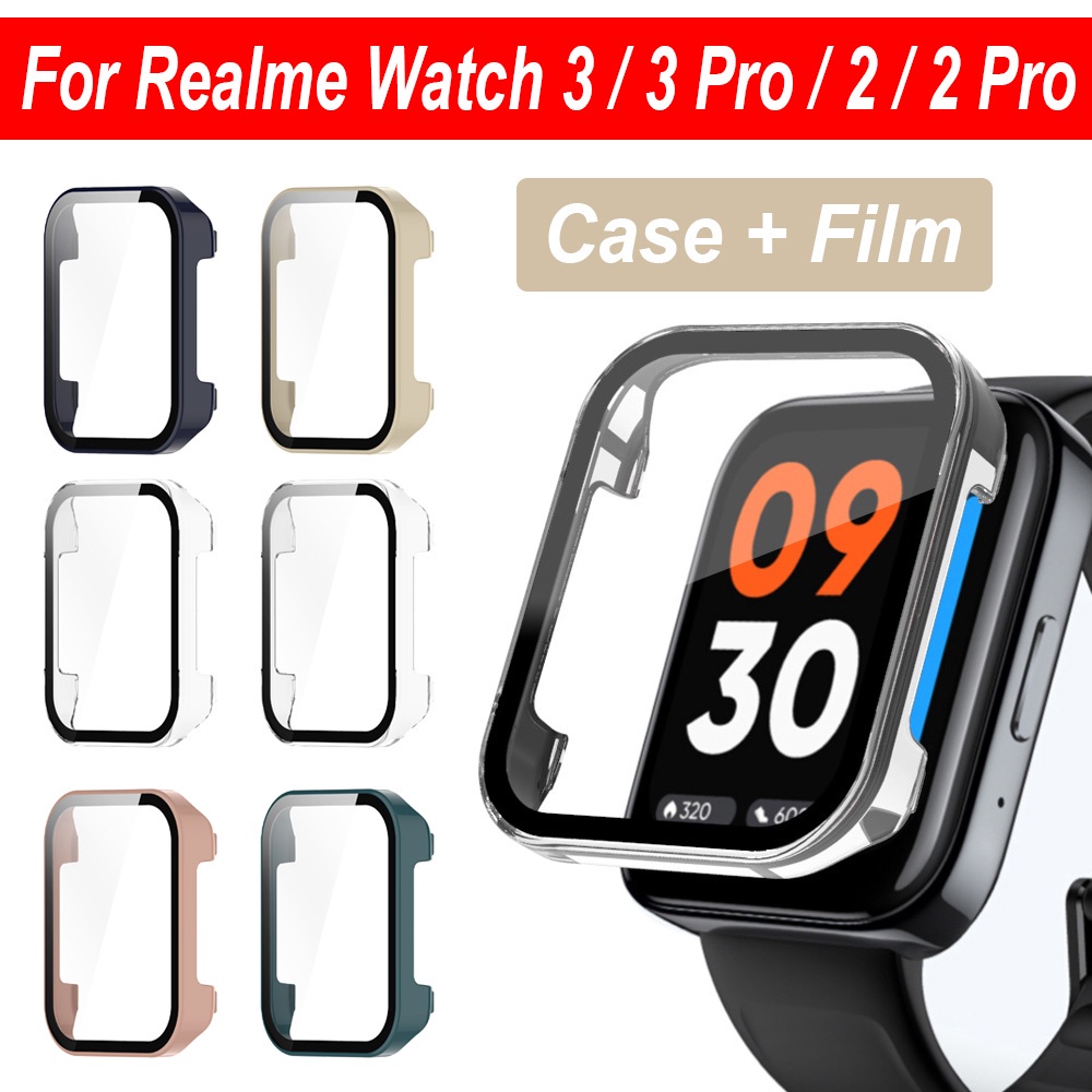 Realme Watch 3 / 3 Pro / 2 / 2 Pro 帶膜全蓋屏幕保護膜 PC 保護殼