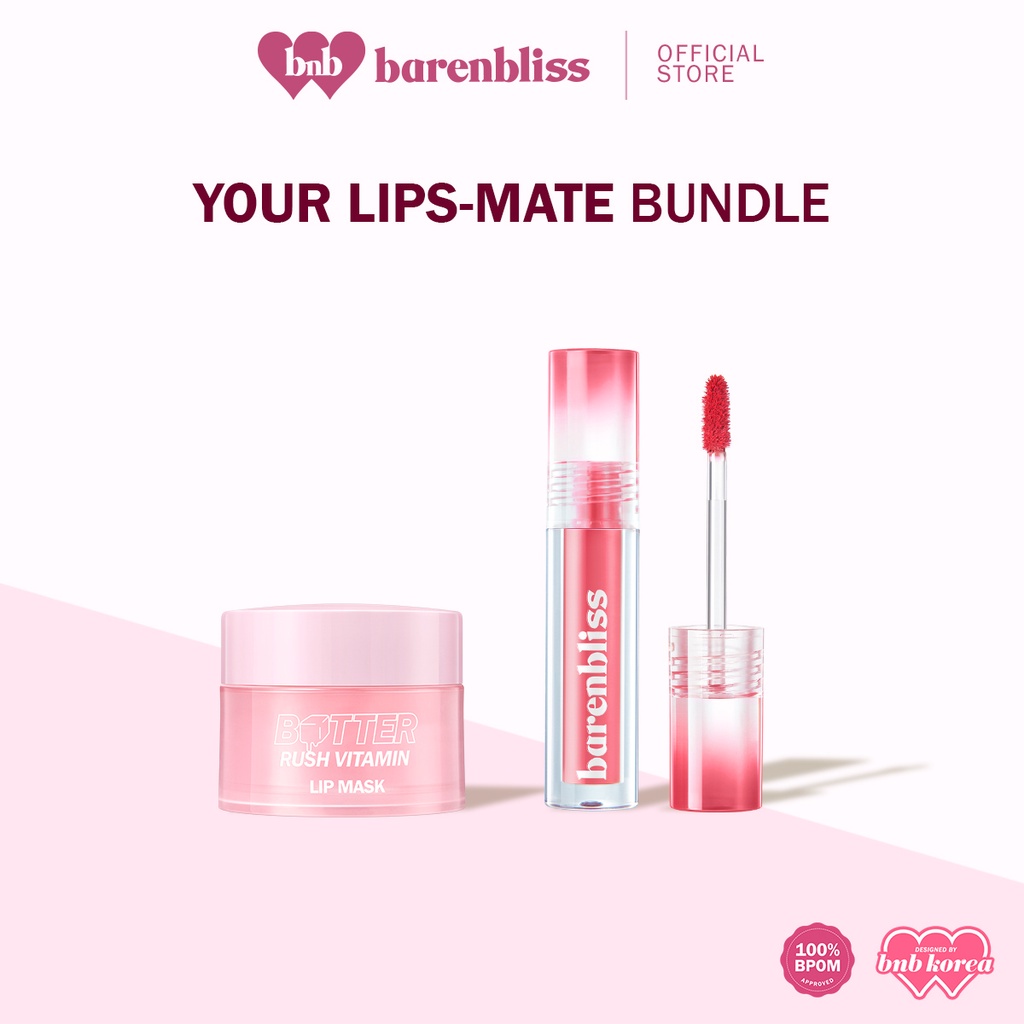 Bnb barenbliss 您的 Lips-Mate 捆綁唇部產品 Lipmask 捆綁包