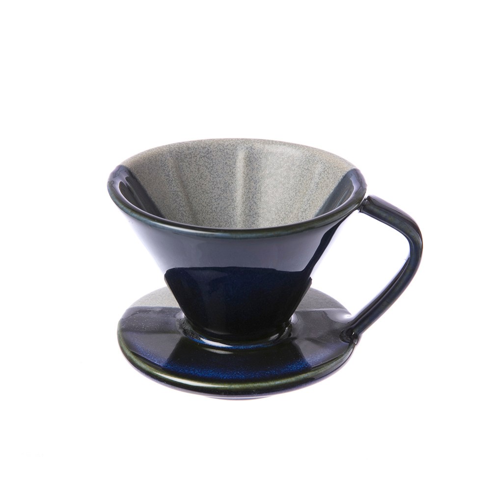 【HOLA】 協奏曲陶瓷咖啡濾杯 灰藍
