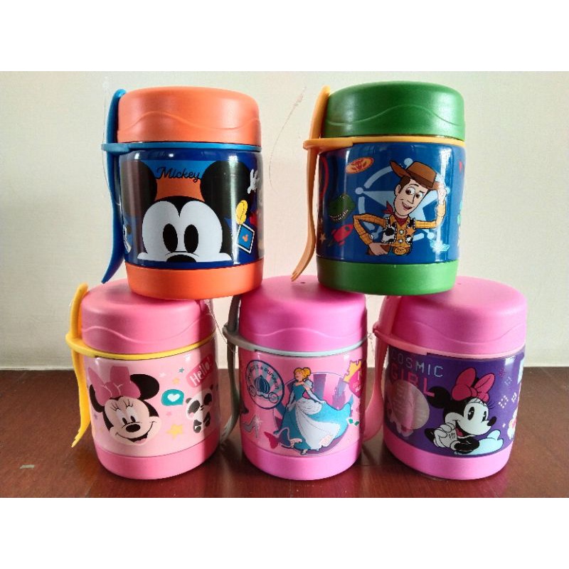 香港迪士尼 玩具總動員 米妮 米奇 加固 副食 燜燒罐 保溫罐附叉子