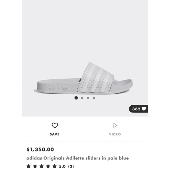 adidas originals adilette 拖鞋 灰藍色 24.5 含運費