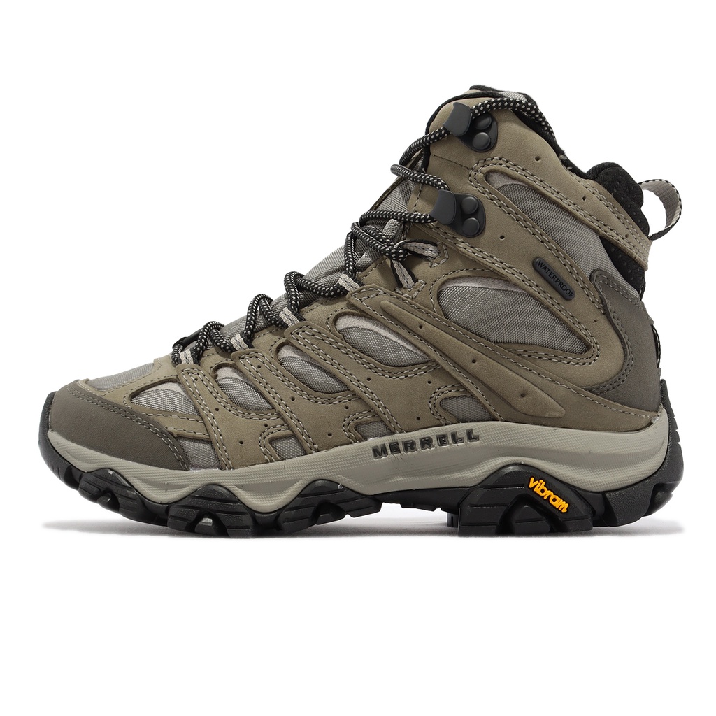 Merrell 登山鞋 Moab 3 APEX Mid WP 防水網布 灰綠 黃金大底 女鞋【ACS】 ML037222