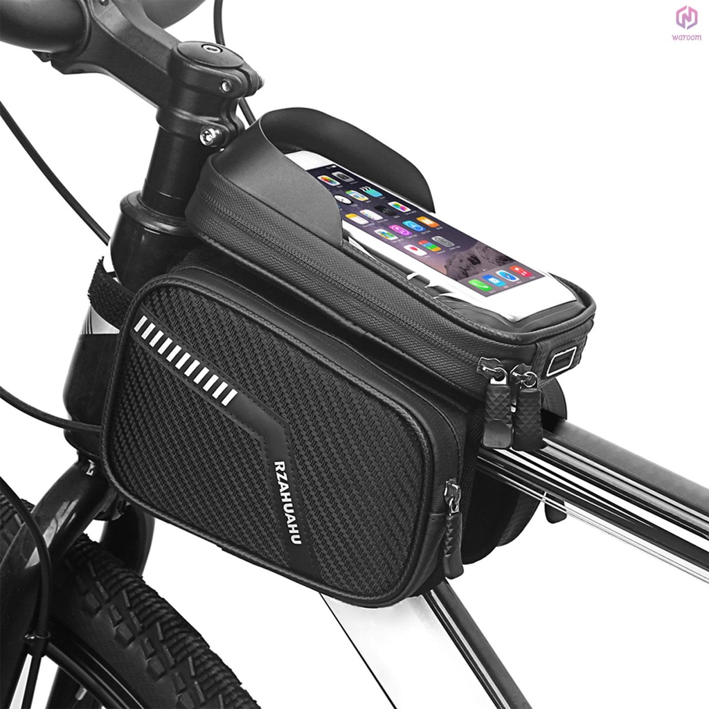 防水自行車車架包雙袋自行車上管包 MTB 山地自行車騎行馱包觸摸屏手機殼【15】【新到貨】
