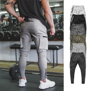 3XL sports multi-pocket jogger pants men running cotton fitn