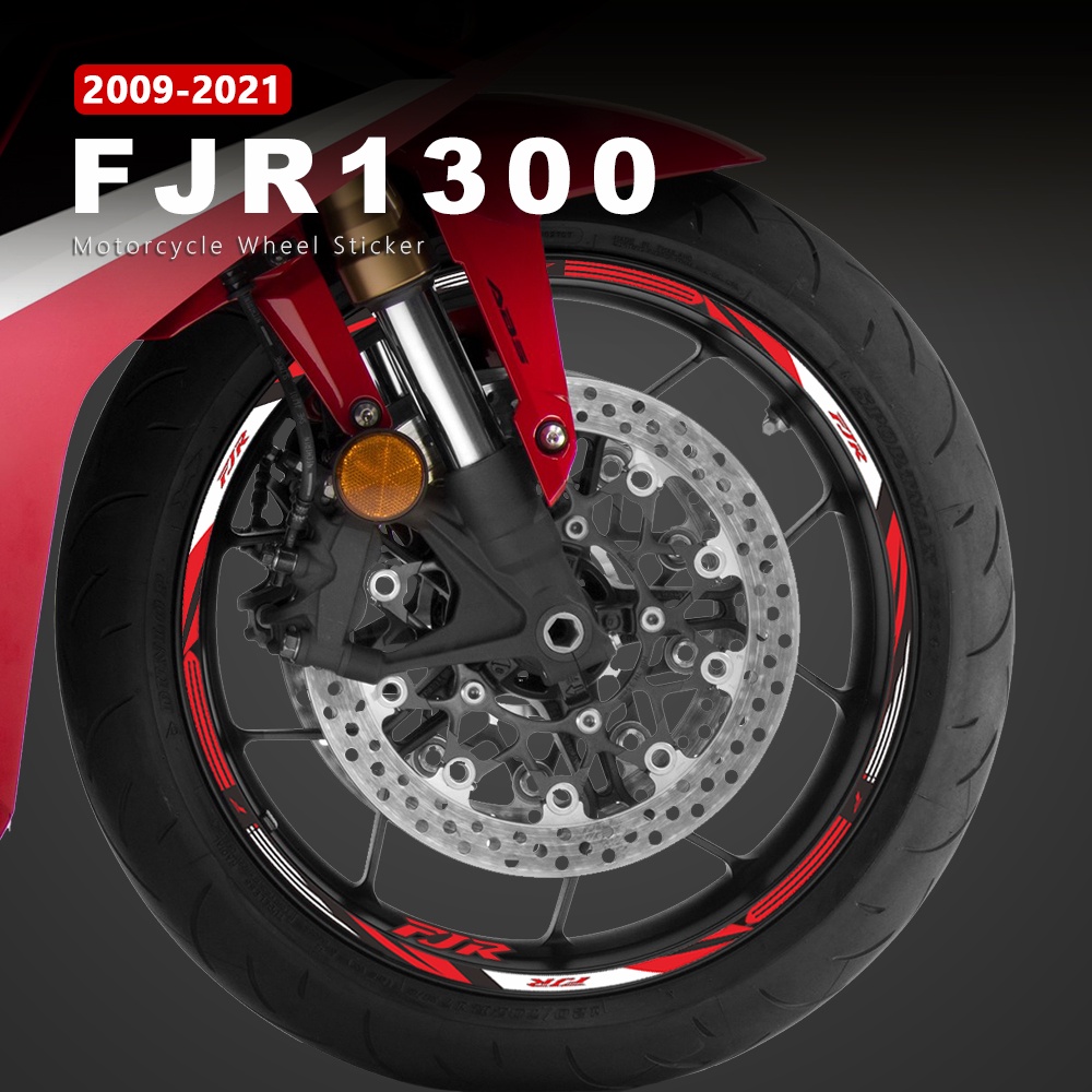 山葉 摩托車車輪貼紙防水輪輞條紋 FJR1300 配件適用於雅馬哈 FJR 1300 2009-2021 2015 20