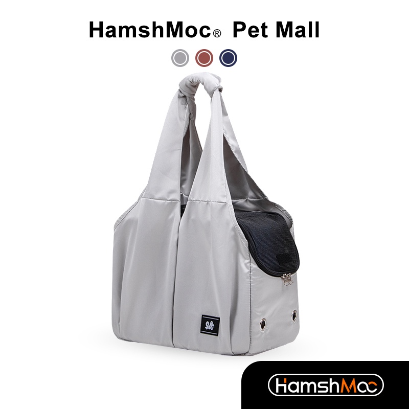 HamshMoc 便攜寵物斜背包 透氣貓咪外出包 輕便耐用 寵物側背包 寵物提籠 寵物斜背包寵物手提包【現貨速發】