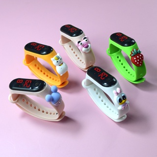 LEDO 現貨秒出 可愛手環表時尚兒童手錶 公仔款米3按鍵LED紅燈電子錶