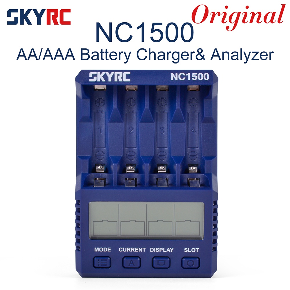 Skyrc NC1500 AA/AAA 電池充電器和分析儀,用於 4 節 AA NiMH 可充電電池為雙 A 電池充電器