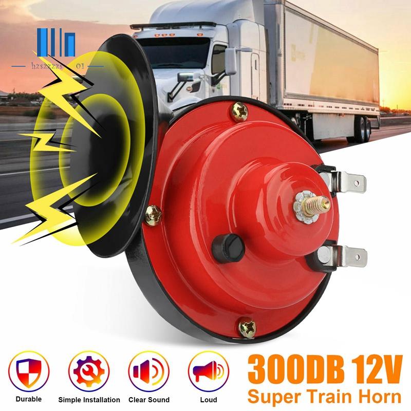 300db 12V 通用電動蝸牛火車喇叭超響防水喇叭警報器適用於摩托車汽車卡車 SUV 船