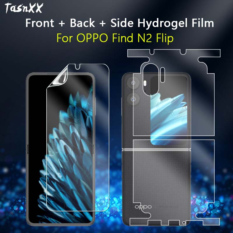 適用於 OPPO Find N2 Flip 超透明防刮全覆蓋屏幕保護膜的前/後/側軟 TPU 膜 - 非鋼化玻璃
