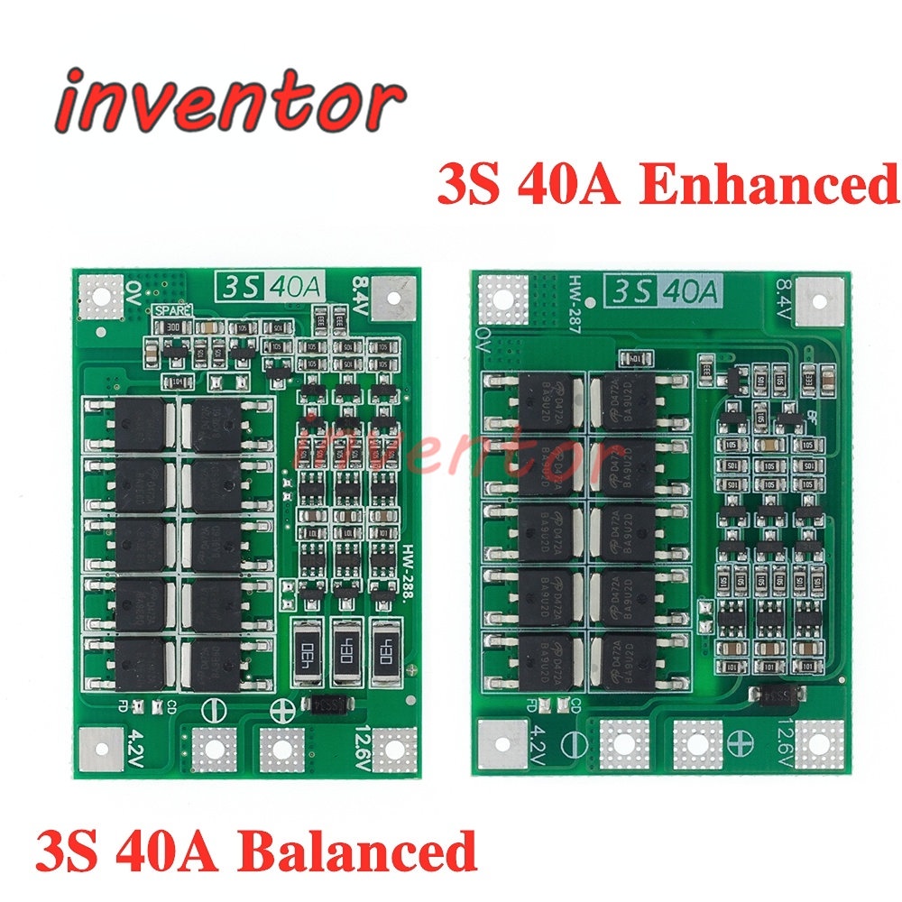 3s 40A 鋰離子鋰電池充電器鋰電池模塊 PCB BMS 保護板,用於鑽機電機 12.6V 帶平衡