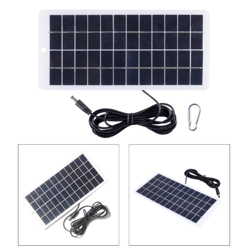 Zzz 太陽能電池板 5W 12V 戶外 DIY 太陽能電池充電器多晶矽環氧樹脂面板 248x122mm 用於 3 7V