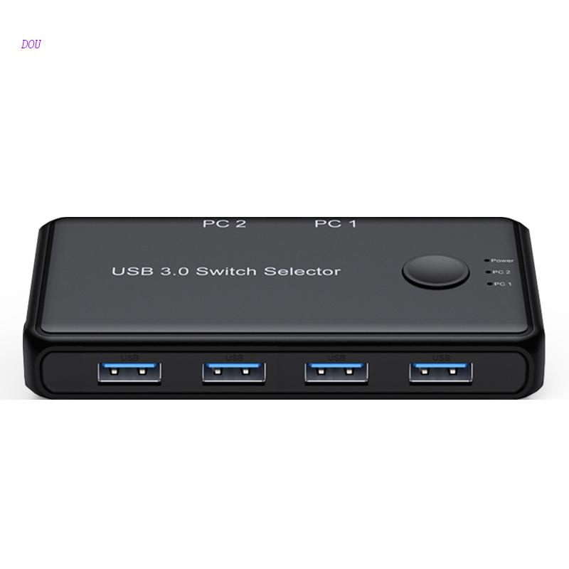 Dou 2X4 KVM 切換器盒分配器 USB3.0 2.0 切換器盒 2 進 4 出 USB KVM 適配器