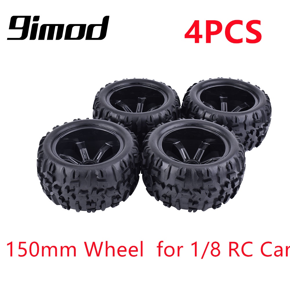 4 件裝 ZD Racing 150 毫米輪輞和輪胎 17 毫米六角輪轂,適用於 1/8 Monster Truck T