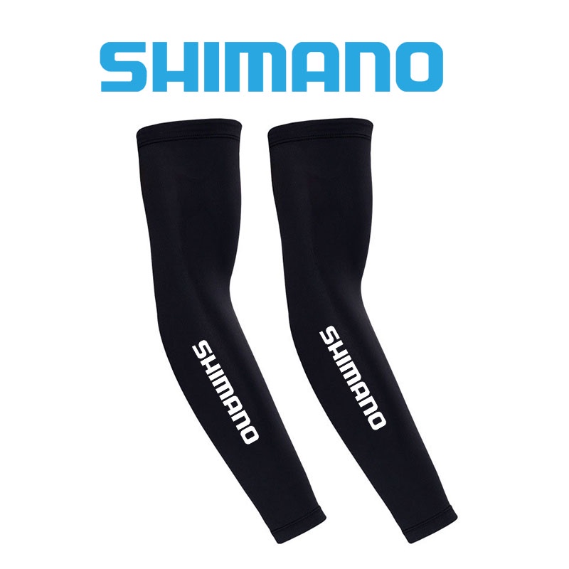 Shimano 2023 男士女士夏季釣魚袖臂套戶外騎行運動防曬防滑冰絲透氣軟套