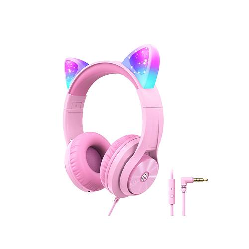 iClever HS20炫光兒童耳機/ 粉紅色   eslite誠品