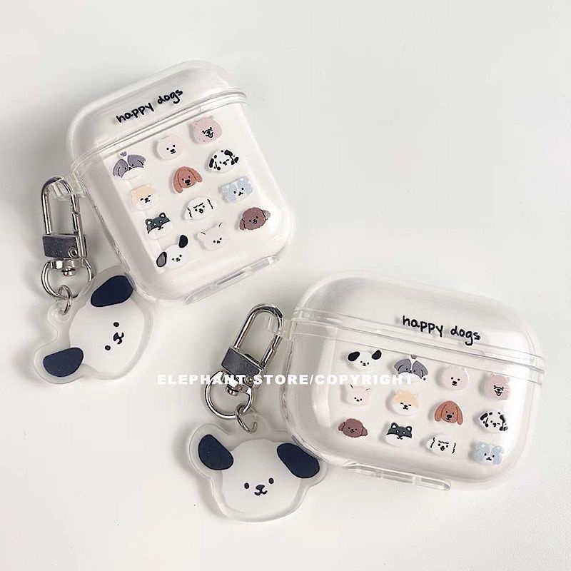 A.CE 可愛小狗狗airpods3耳機殼適用蘋果無線藍牙1/2代保護套pro創意軟