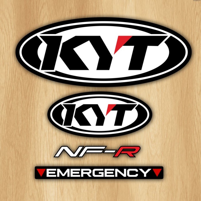 Putih KYT 頭盔貼紙半面頭盔貼紙 KYT NFR 白色