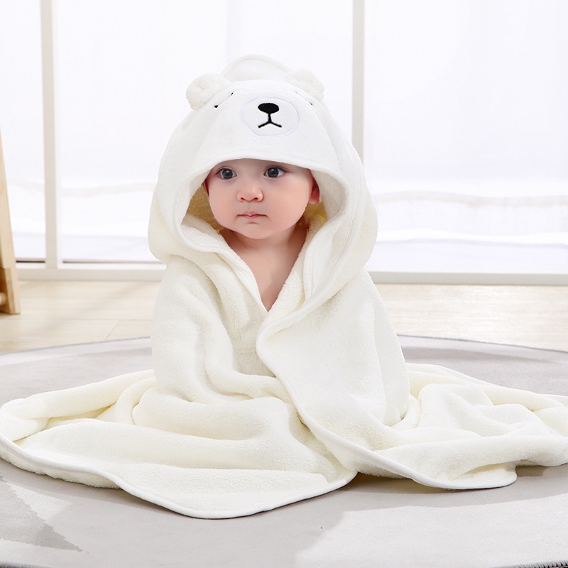 新款春秋季寶寶初生襁褓嬰兒包巾可愛卡通抱被珊瑚絨連帽浴巾