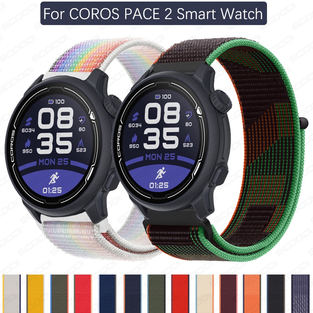 適用於 COROS PACE 2 / APEX 2 智能手錶運動腕帶透氣錶帶的尼龍環帶