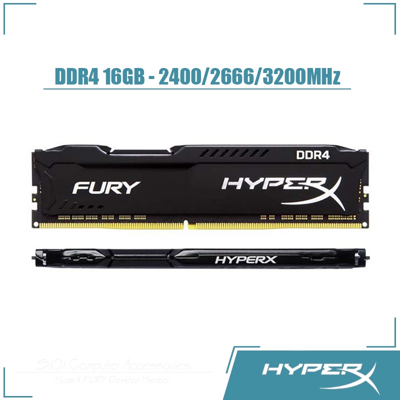金士頓 HyperX FURY 16GB DDR4 2400/2666/3200MHz 台式機 RAM 內存內置遊戲內存