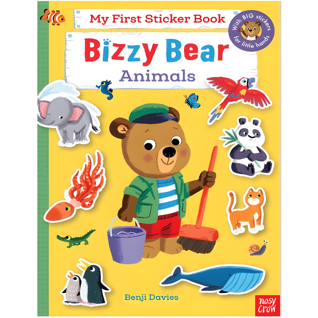 Bizzy Bear: My First Sticker Book Animals (貼紙書)/Benji Davies【禮筑外文書店】