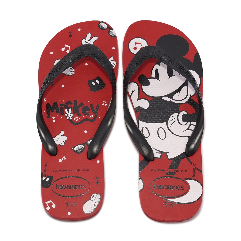 Havaianas 拖鞋 Disney Stylish 米奇 聯名 紅 白 聯名 夾腳 ACS 41394124349U