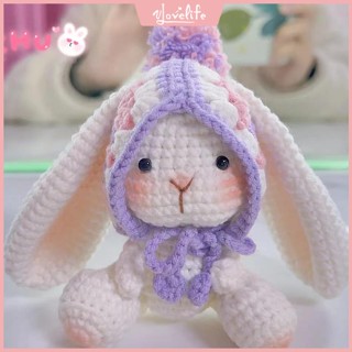 [Vlovelife]臺灣出貨 毛線材料包 手作鈎織 手工編織 DIY 玩偶 針織 毛線手工編織祖母格復古 垂耳兔