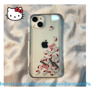 Hellokitty液體流沙手機殼 適用於iphone各種型號iPhone13promax蘋果12手機殼11xs/xr