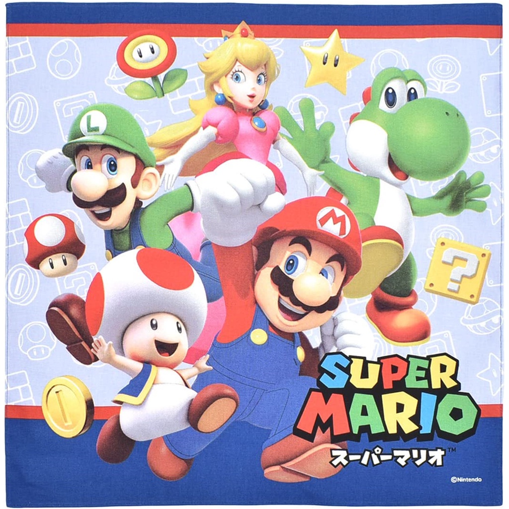 任天堂 日本進口瑪利歐主角群手帕/MARIO