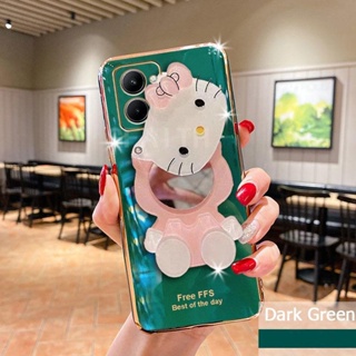 卡通 Hello Kitty 化妝鏡手機殼適用於小米 Poco X3 NFC X3 Pro X2 Poco M3 M4