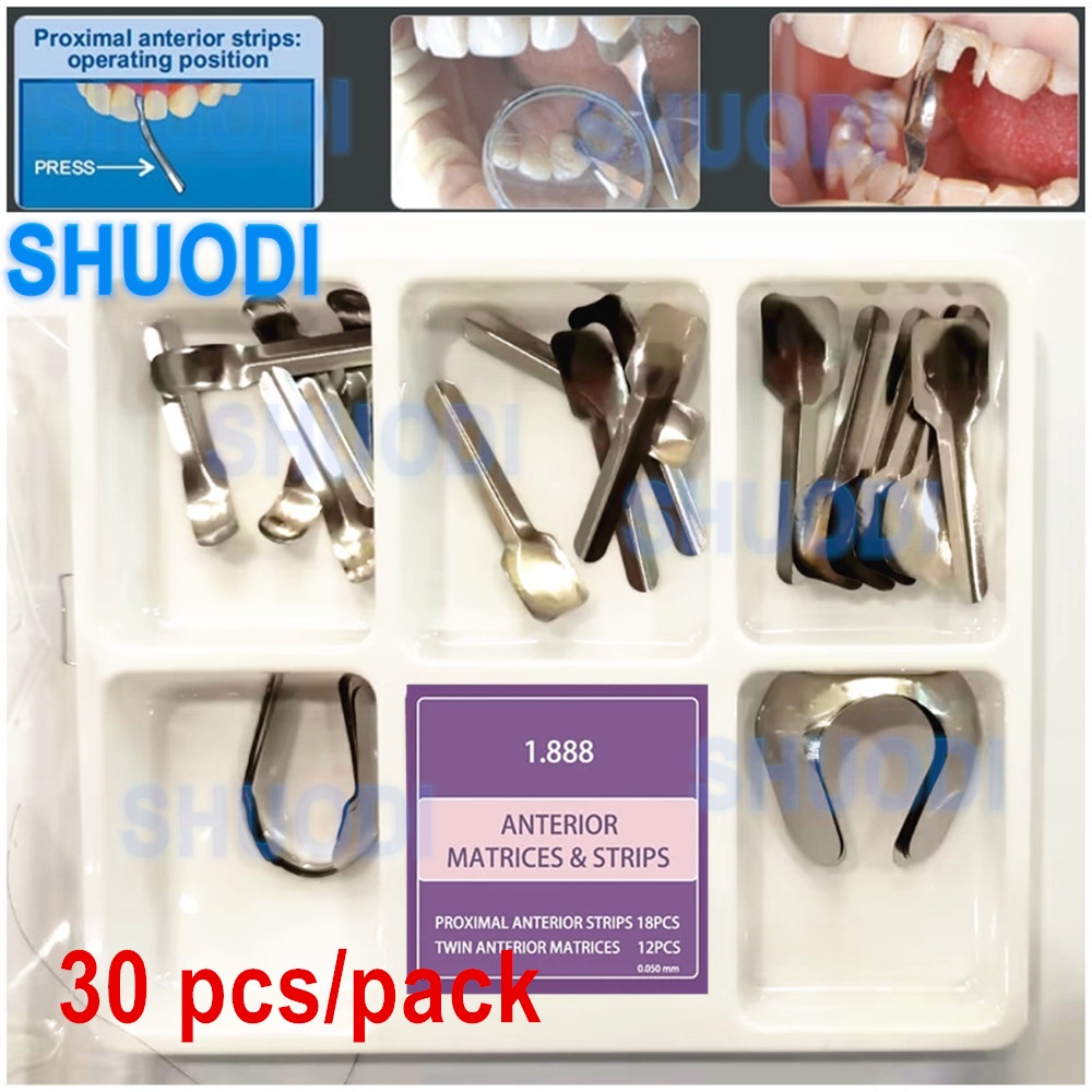 30 件/盒牙科大型小型前牙前牙條雙前牙基質矩陣系統牙科修復材料