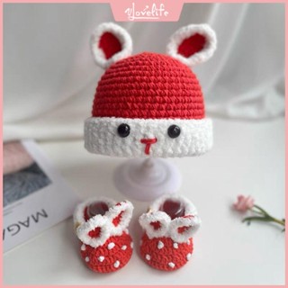 [Vlovelife]臺灣出貨 毛綫材料包 手作鈎織 手工編織 DIY 玩偶 包包 針織 毛線手工編織秋冬保暖兔子鞋帽套