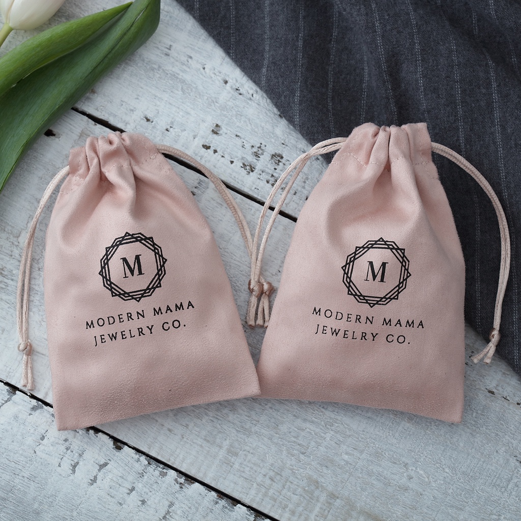 【全場客製化】【首飾袋】logo訂製 粉色絲絨絨布 高級 首飾袋 飾品袋 喜糖袋 化妝品袋
