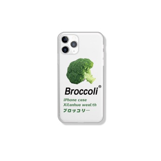iphone14Pro Max手機殼創意個性花椰菜簡約適用蘋果13潮11透軟X套