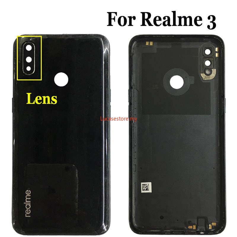 Lucy- Oppo Realme 3 玻璃後殼後蓋帶相機鏡頭電池盒 Realme 3 電池蓋更換
