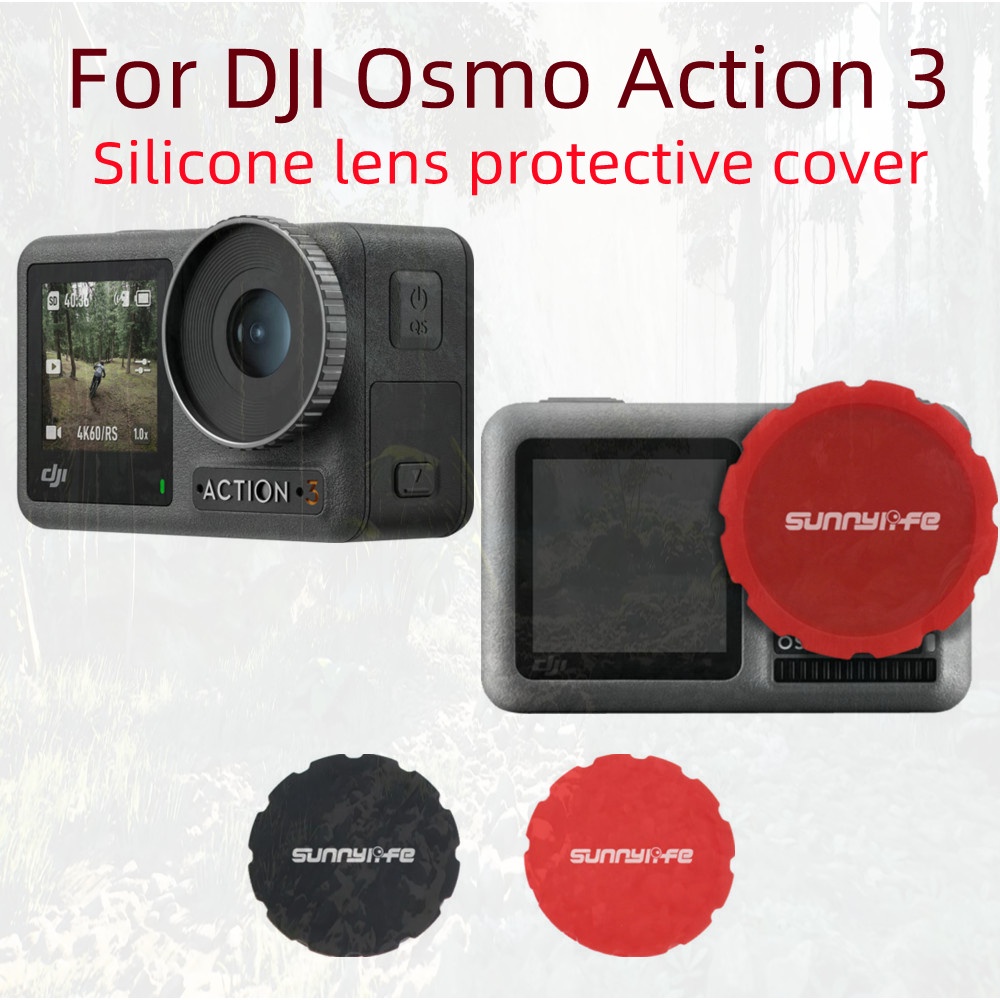適用於 DJI Osmo Action 3 配件運動相機矽膠鏡頭蓋適用於 DJI Osmo Action 3 保護蓋適用