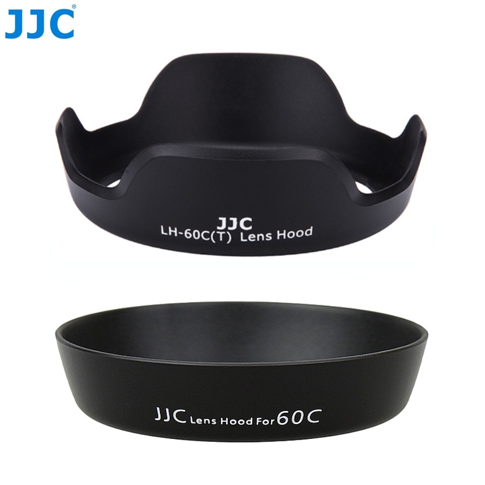 JJC LH-60C遮光罩替代EW-60C 適用於佳能 EF-S 18-55mm F3.5-5.6 IS II 鏡頭