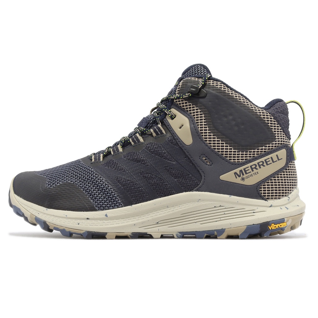 Merrell 登山鞋 Nova 3 Mid GTX 防水 深藍 卡其 黃金大底 男鞋 戶外【ACS】 ML067619