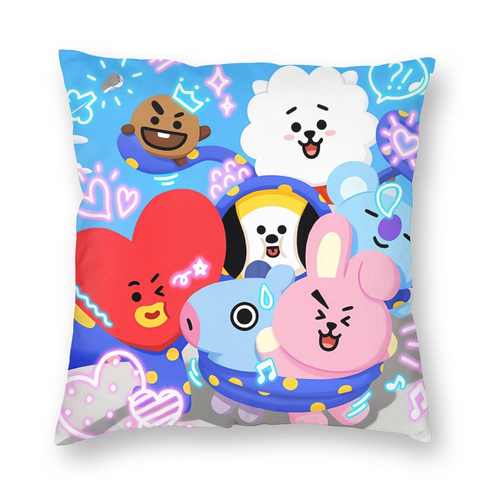 Bt21 個性化印花抱枕套,腰枕枕套