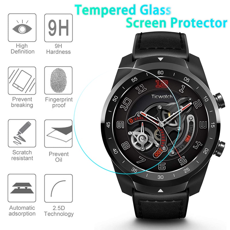 【3 件】ticwatch Pro 2.5D 高清鋼化玻璃屏幕保護膜
