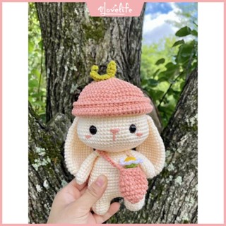 [Vlovelife]臺灣出貨 毛線材料包 手作鈎織 手工編織 DIY 玩偶 包包 針織 解悶手工毛線鈎針春遊兔兔編織d