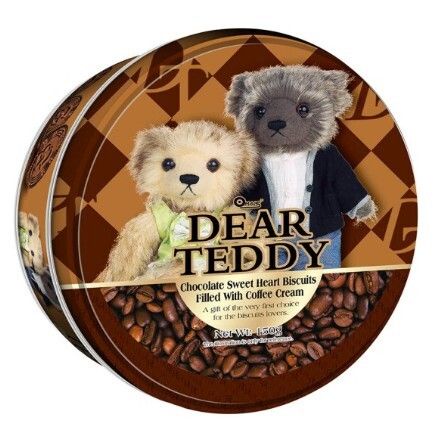 【享吃零食】親愛的泰迪 咖啡味夾心餅乾 熊熊 奶素 鐵盒 獨立包裝