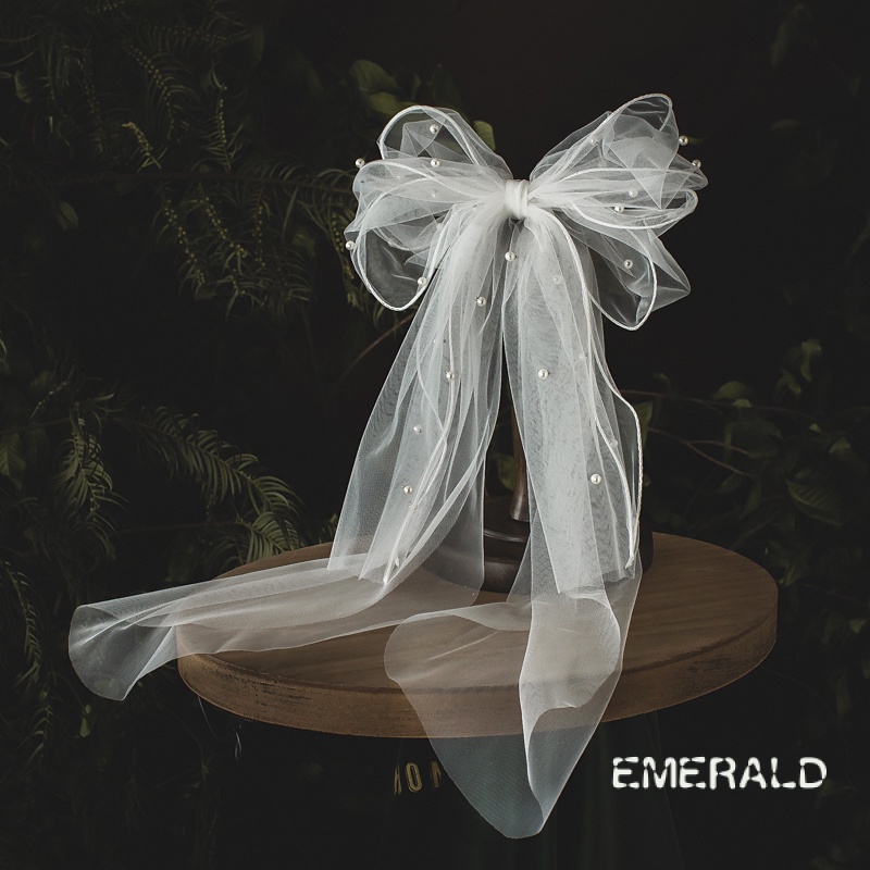 Emerald頭飾 新娘頭飾 森林系 仙女婚紗 婚紗照片 結婚註冊 頭紗  小奢華