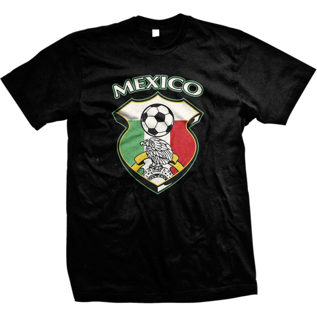 墨西哥盾牌墨西哥國旗徽章棕色驕傲足球奧運會男式 T 恤
