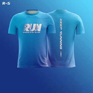 Super Airflow RUN 印花 T 恤跑步球衣男士女士兒童上衣