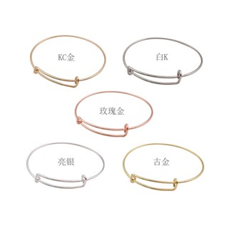 1個合金DIY線圈手鐲 歐美流行推拉伸縮活口可調整 手環工廠直銷