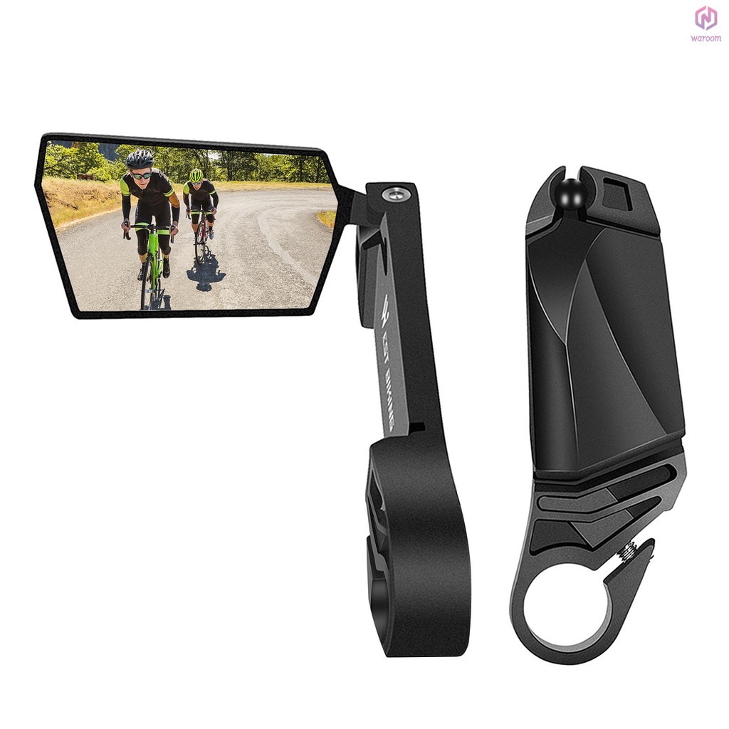 2 件裝自行車鏡自行車後視鏡可折疊 360 度旋轉後視自行車鏡山地公路自行車車把安全鏡 [15][新到貨]