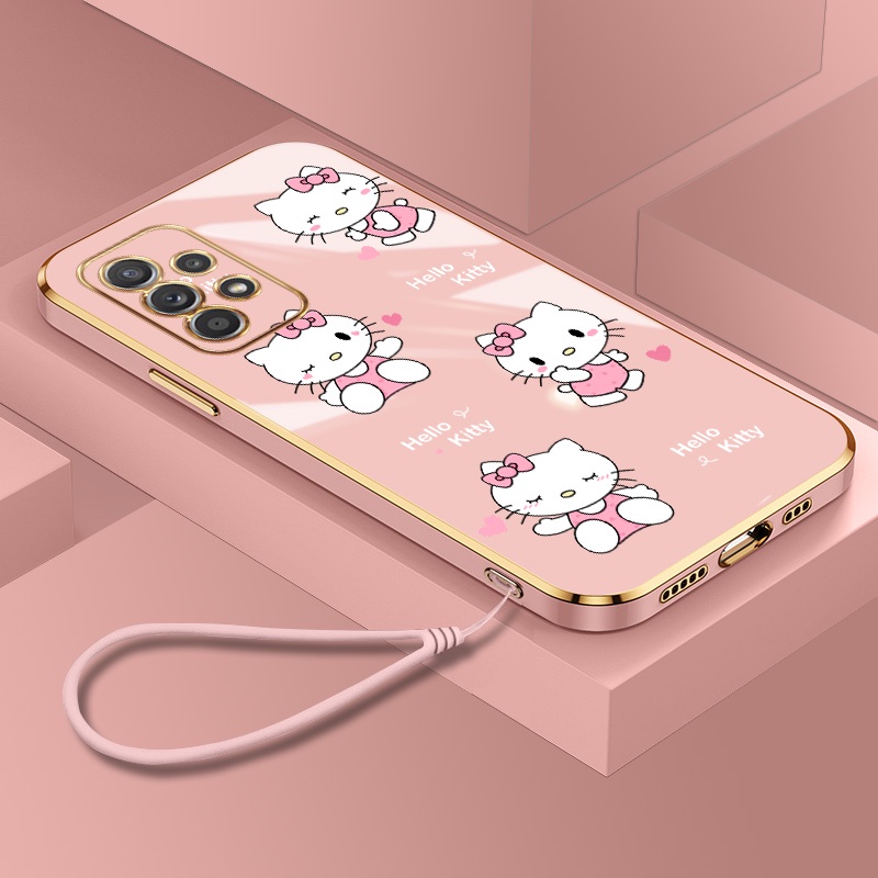 卡通可愛 Hello Kitty 手機殼兼容三星 Galaxy A72 A52 A52S A73 A13 A32 4G