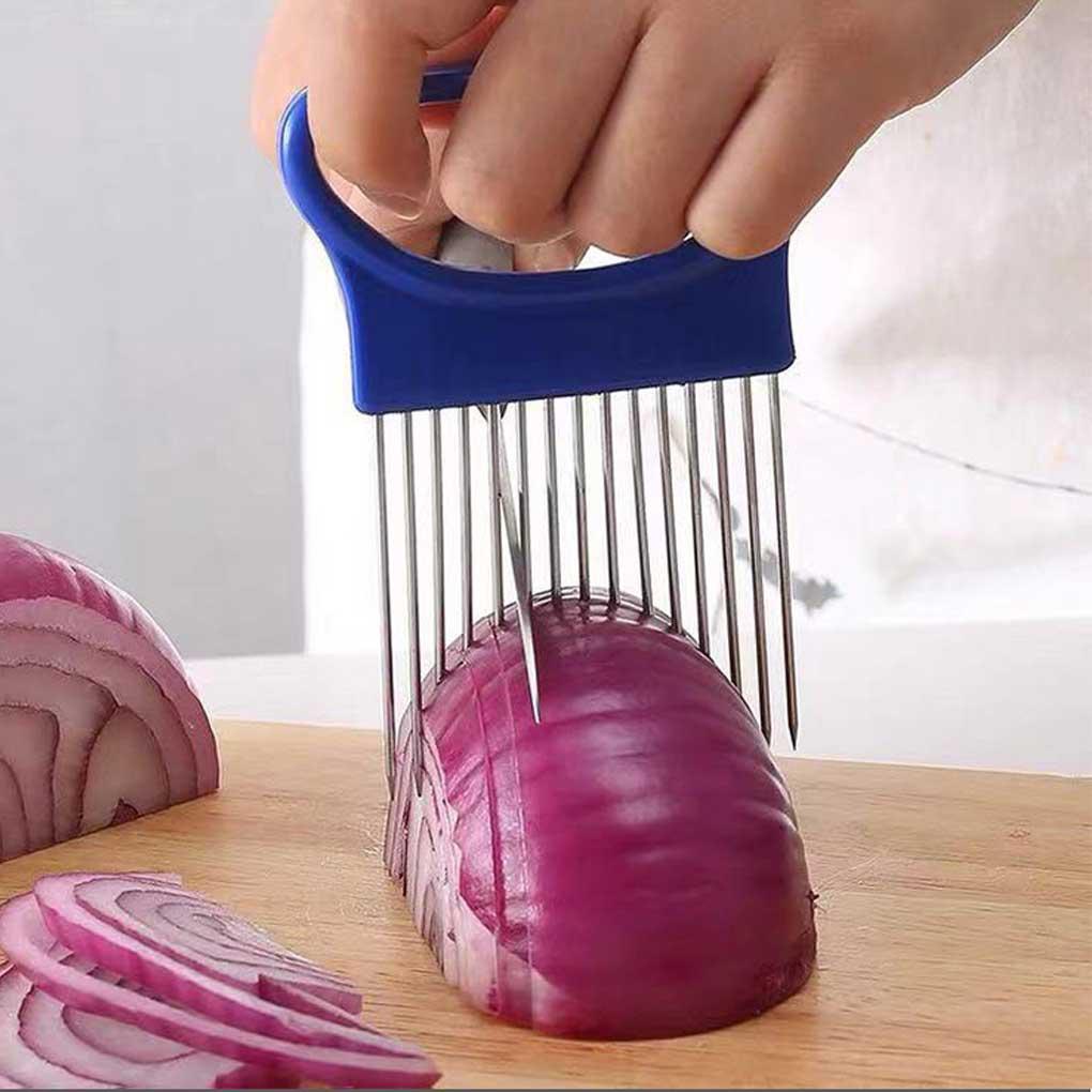 不銹鋼洋蔥針叉蔬菜水果切片機切菜廚房切片切碎機配件手持工具
